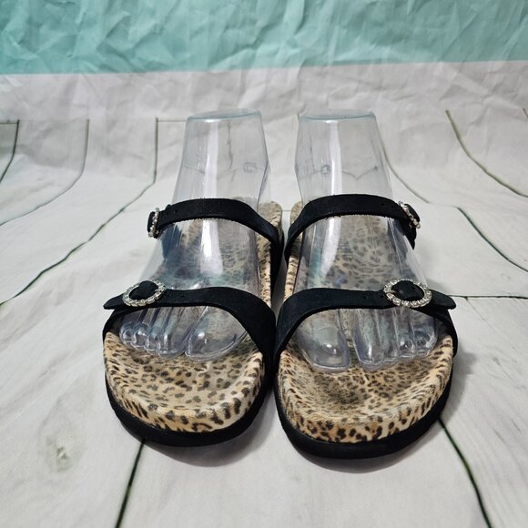 MEPHISTO Caoutchouc Lite Buckle Suede Strap Slide Sandals~Size 36 - Picture 5 of 9